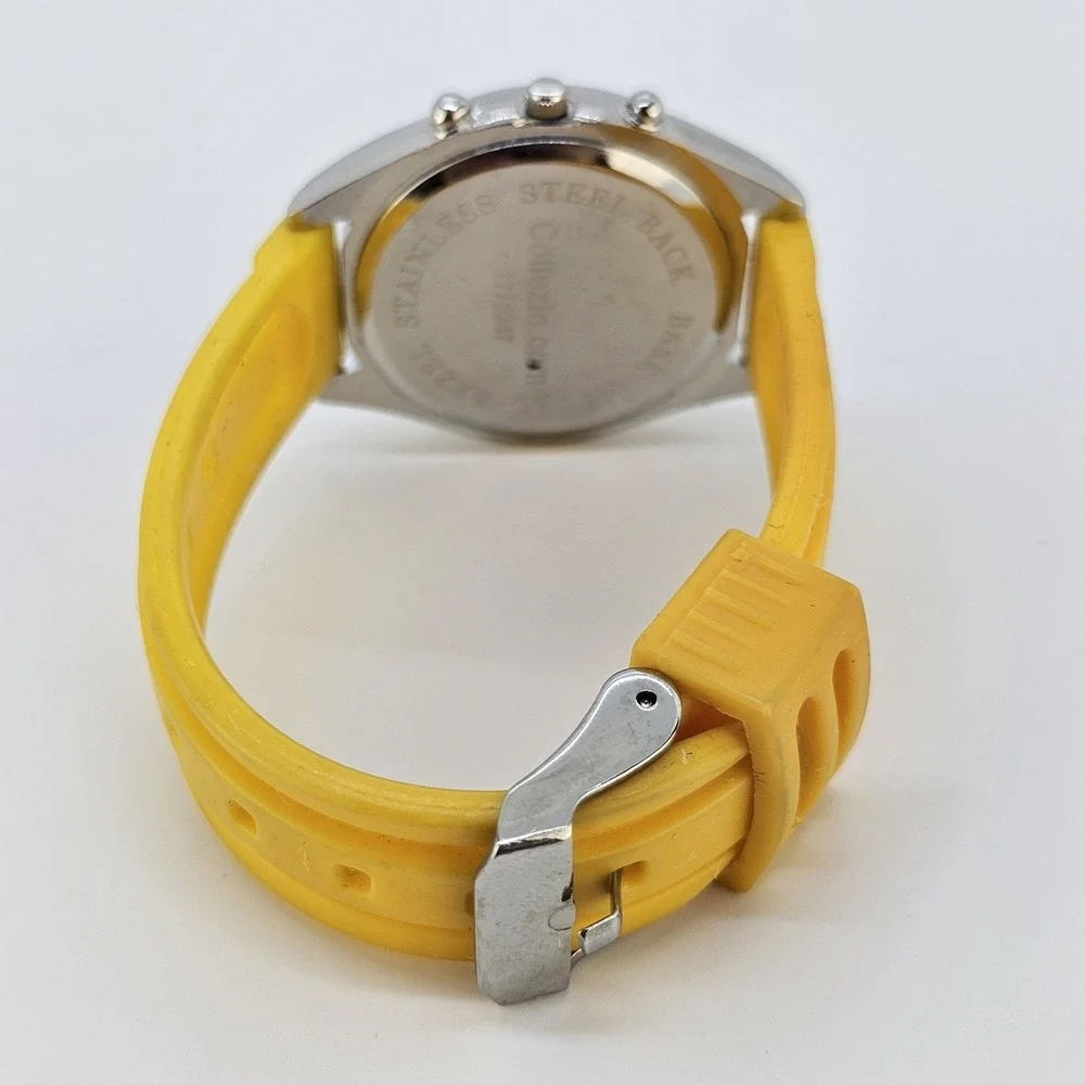 Sophie Women's Analog Watch 35MM Yellow Dial Yellow Plastic Bands NEW Battery